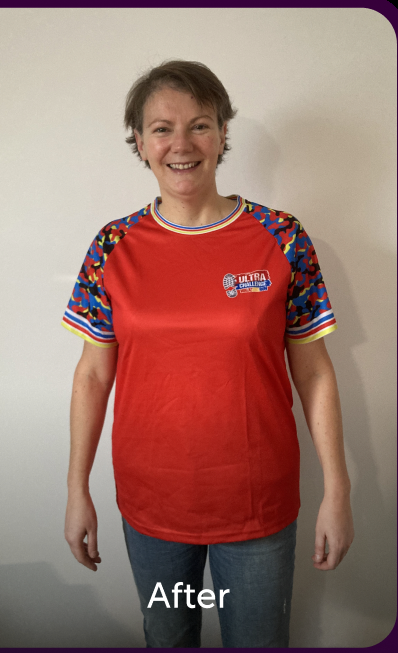 Kerrie after the RH program, in the same T-shirt